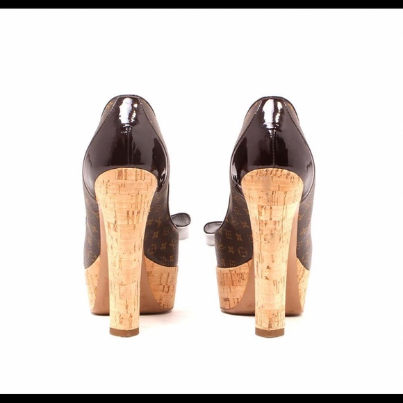 Authentic Louis Vuitton Rivoli cork monogram pumps heels - Picture 4 of 10